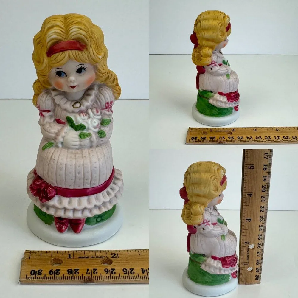 Vtg Pomander‎ Potpourri Holder Porcelain Jasco Girl Roses Pink Girly Victorian